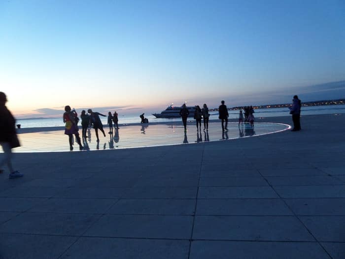 Another view of the Monument to the Sun in Zadar