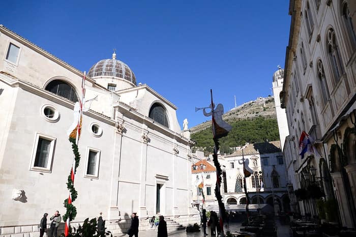 Street view of the Old Town of Dubrovnik, December 2016