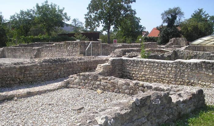 Excavated Roman remains at Andautonia in the village of Šćitarjevo