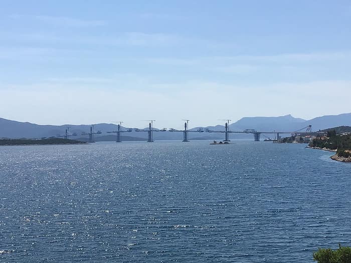 Altra veduta del cantiere del ponte di Sabbioncello, giugno 2021