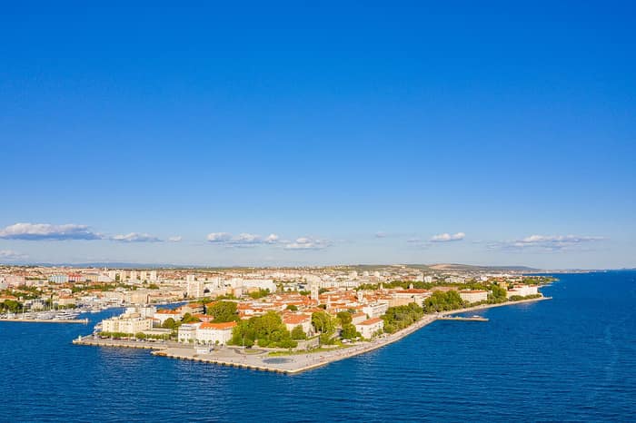 View of the north-western part of Zadar and its waterfront