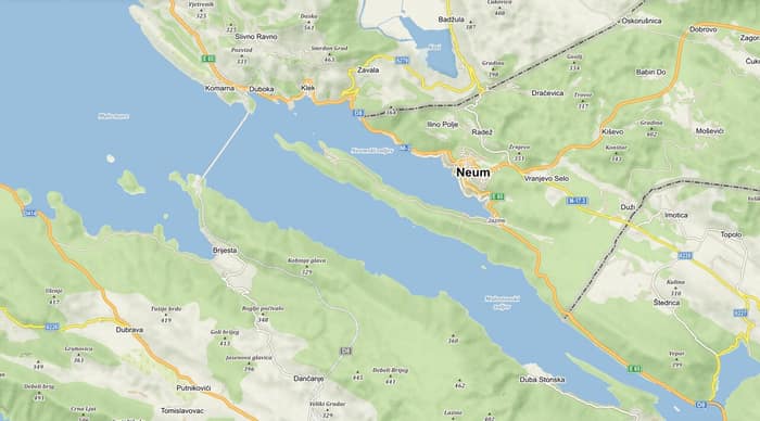Il ponte di Sabbioncello visto da lontano
