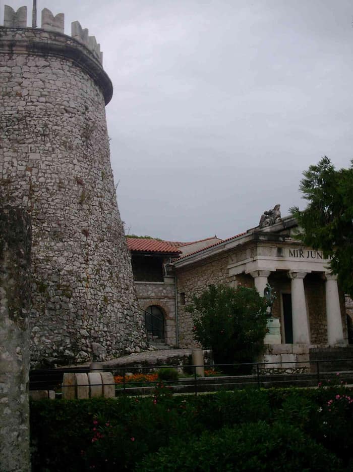 Trsat Castle on its hill above the city of Rijeka