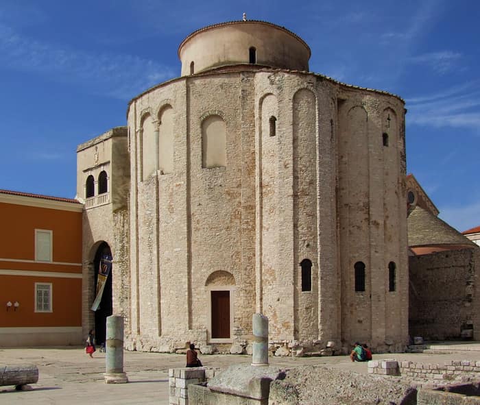 The round Church of St Donatus in Zadar, built on the Roman forum