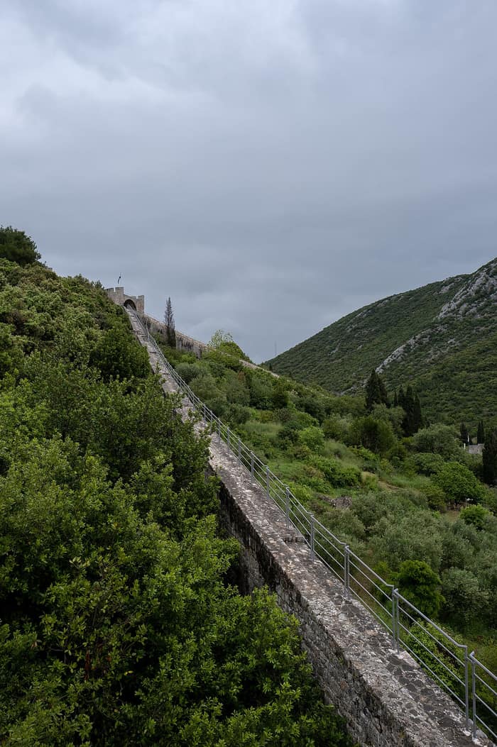 A stretch of the city walls of Ston