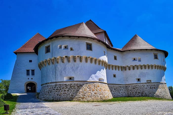 Veliki Tabor Castle on its hilltop at Hum Košnički in Hrvatsko Zagorje