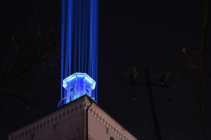 Lotrščak Tower during the Festival of Lights, sixth view