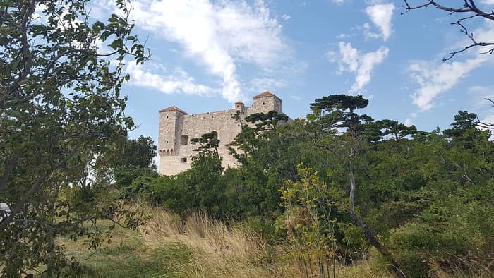 Nehaj Fortress in Croatia, seen from outside the walls