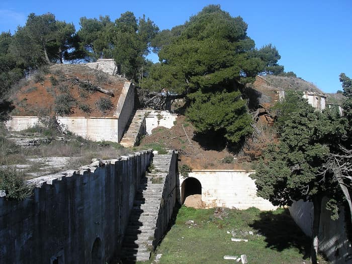 Fort Punta Christo, an Austro-Hungarian coastal fortress near Pula