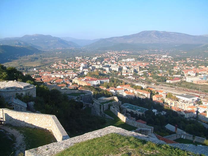 Knin, Croatia: the town with its fortress on the hill above