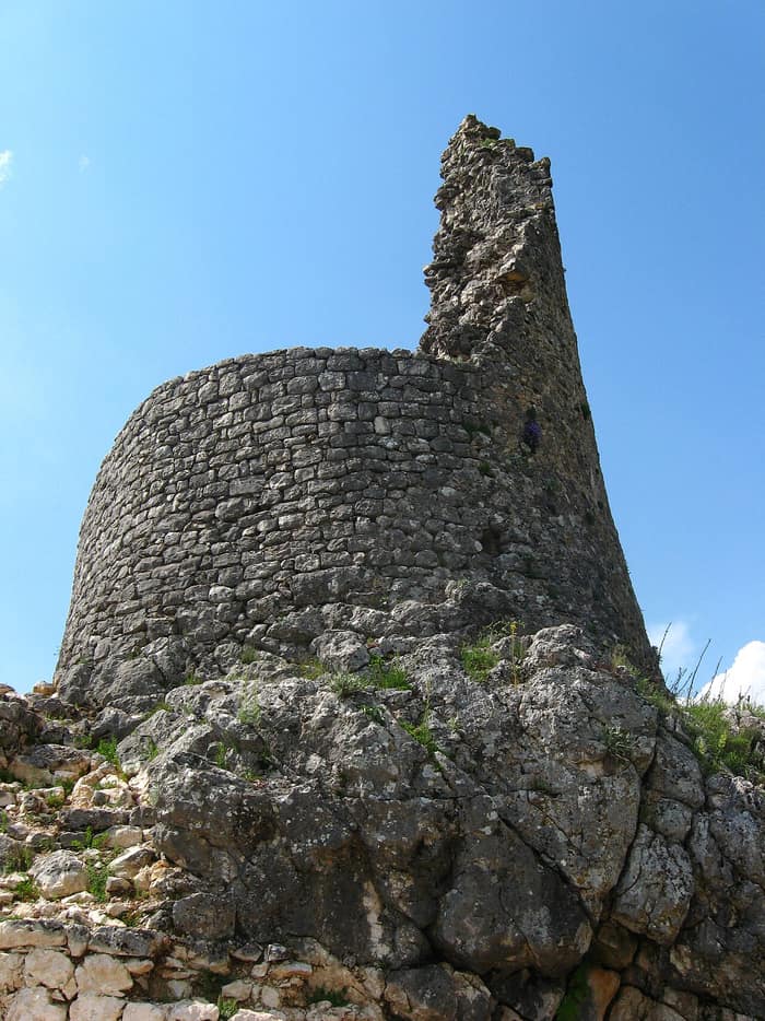 Fort Nutjak on its cliff above the canyon of the Cetina River near Trilj
