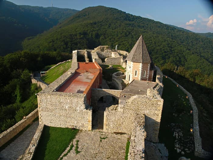 Medvedgrad, the old fortress on the slopes of Medvednica above Zagreb