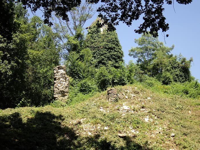 Ruins of Susedgrad Castle on its wooded hill at the western edge of Zagreb