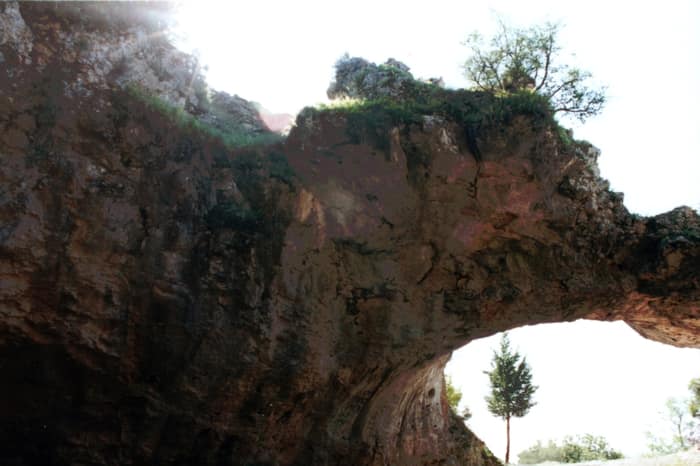 Vela Spila cave above Vela Luka on the island of Korčula