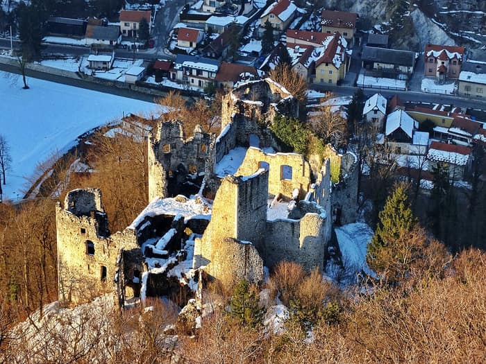 Samobor Castle, the ruined fortress on Tepec hill above the town of Samobor